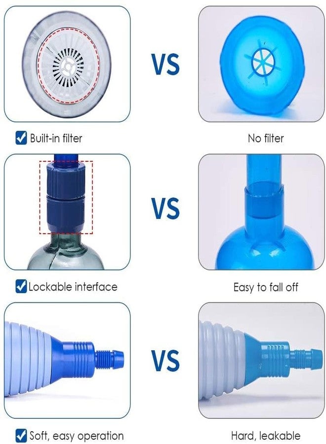 منظف حصى أحواض السمك VAYINATO® BY-28، جهاز شفط لتغيير مياه أحواض السمك، مزود بشريط تحكم قابل للتعديل في التدفق، فلتر مياه لتغيير المياه وغسل الرمل من Petzlifeworld - Image 4